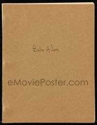 1d086 BIRTH OF LOVE script '69 unproduced Le Premier Amour screenplay by Marcel Pagnol!
