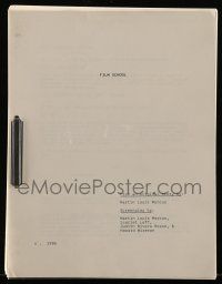 1d229 FILM SCHOOL script '86 unproduced screenplay by Martin Marcus, Scarlet Leff, Rosso & Wiseman