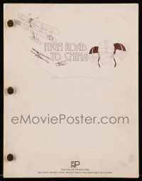 1d311 HIGH ROAD TO CHINA revised draft script May 1, 1979, screenplay by Jonathan Hales!
