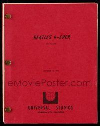 1d331 I WANNA HOLD YOUR HAND final shooting script Oct 19, 1977 Zemeckis screenplay, Beatles 4-Ever