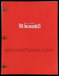 1d337 INCREDIBLES For Your Consideration script '04 Disney/Pixar cartoon screenplay by Brad Bird!