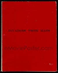 1d341 INVADERS FROM MARS script November 30, 1981 screenplay by Outten & Lee that was not used!