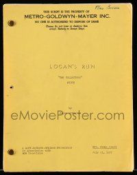 1d394 LOGAN'S RUN TV revised final draft script Jul 21, 1977 screenplay by Schmerer, The Collectors!