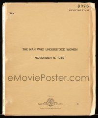 1d420 MAN WHO UNDERSTOOD WOMEN revised final shooting script November 5, 1958 by Nunnally Johnson!