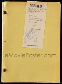 1d421 MAN'S FATE script 1980 unproduced screenplay from Malraux's novel, intended for Martin Sheen!