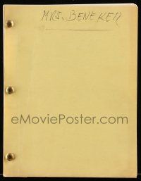 1d447 MRS. BENEKER first draft script '70s unproduced screenplay by Ellen M. Violett!