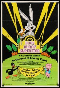 1f112 BUGS BUNNY SUPERSTAR 1sh '75 Looney Tunes Daffy Duck & Porky Pig!