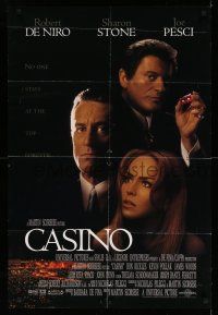 1f136 CASINO int'l DS 1sh '95 Martin Scorsese, Robert De Niro & Sharon Stone, Joe Pesci, cast image!