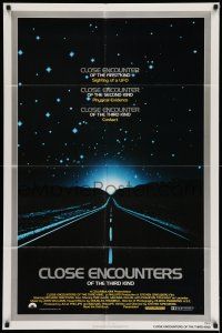 1f159 CLOSE ENCOUNTERS OF THE THIRD KIND 1sh '77 Spielberg's sci-fi classic, silver border design