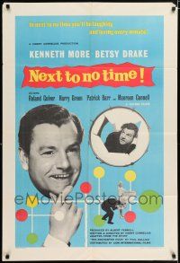 1f598 NEXT TO NO TIME English 1sh '58 Kenneth More, you'll be laughing and loving every minute!