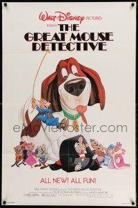 1f280 GREAT MOUSE DETECTIVE 1sh '86 Walt Disney's crime-fighting Sherlock Holmes rodent cartoon!
