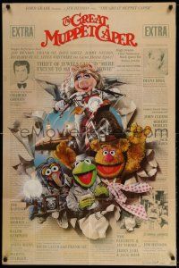 1f281 GREAT MUPPET CAPER 1sh '81 Jim Henson, Kermit the frog, great Drew Struzan artwork!