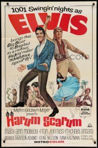 1f299 HARUM SCARUM 1sh '65 rockin' Elvis Presley & Mary Ann Mobley in a swingin' spoof!