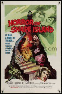 1f330 HORROR ON SNAPE ISLAND 1sh '72 night of pleasure becomes night of terror,cool lighthouse image