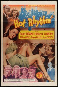 1f334 HOT RHYTHM 1sh '44 full-length image of sexy Dona Drake, Robert Lowery & more!