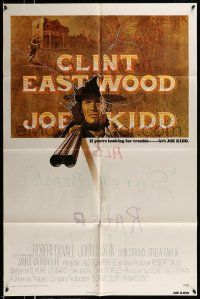 1f392 JOE KIDD int'l 1sh '72 cool art of Clint Eastwood pointing double-barreled shotgun!