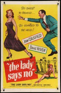 1f436 LADY SAYS NO 1sh '51 sexy Joan Caulfield was willing to learn about men from David Niven!