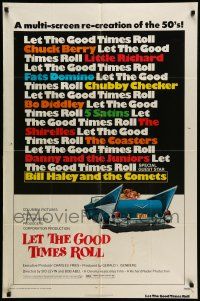 1f455 LET THE GOOD TIMES ROLL 1sh '73 Chuck Berry, Bill Haley, The Shirelles & '50s rockers!