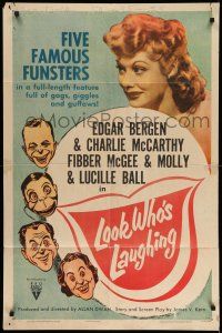 1f479 LOOK WHO'S LAUGHING style A 1sh R52 Fibber McGee & Molly, Edgar & Charlie, Lucille Ball!