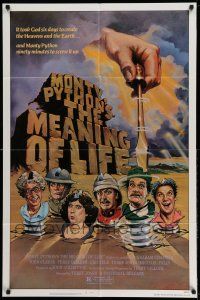 1f563 MONTY PYTHON'S THE MEANING OF LIFE 1sh '83 wacky artwork of the screwy Monty Python cast!