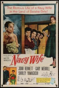 1f589 NAVY WIFE 1sh '56 Joan Bennett is a Navy Wife in the land of Geisha Girls!