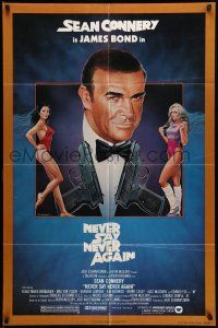 1f594 NEVER SAY NEVER AGAIN 1sh '83 art of Sean Connery as James Bond 007 by Obrero!