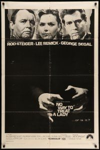 1f615 NO WAY TO TREAT A LADY 1sh '68 Rod Steiger, Lee Remick & George Segal!
