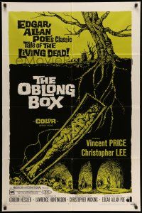 1f621 OBLONG BOX 1sh '69 by director/producer Gordon Hessler, Poe, cool horror art!