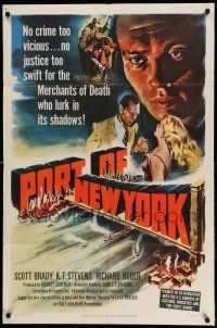 1f663 PORT OF NEW YORK 1sh '49 filmed in cooperation with U.S. Bureau of Customs & Narcotics!