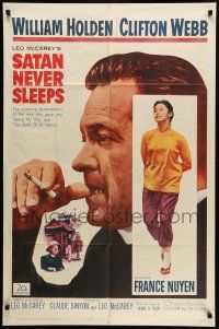 1f726 SATAN NEVER SLEEPS 1sh '62 Leo McCarey, William Holden, Clifton Webb, France Nuyen