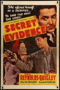 1f733 SECRET EVIDENCE 1sh '41 William Nigh directed, Marjorie Reynolds & Charles Quigley!