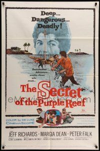 1f738 SECRET OF THE PURPLE REEF 1sh '60 adventure 40 fathoms down in shark-infested waters!