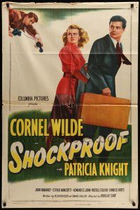 1f752 SHOCKPROOF 1sh '49 Cornel Wilde, directed by Douglas Sirk, written by Sam Fuller!