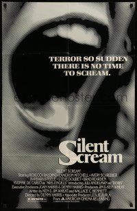 1f758 SILENT SCREAM 1sh '80 Barbara Steele, terror so sudden there is no time to scream!