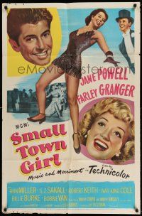 1f766 SMALL TOWN GIRL 1sh '53 Jane Powell, Farley Granger, super sexy Ann Miller's legs!