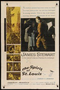 1f784 SPIRIT OF ST. LOUIS 1sh '57 James Stewart as aviator Charles Lindbergh, Billy Wilder!