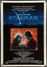 1f800 STARMAN int'l 1sh '84 John Carpenter, alien Jeff Bridges & Karen Allen standing in snowfall!