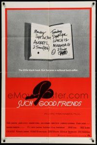 1f819 SUCH GOOD FRIENDS 1sh '72 Otto Preminger, image of little black book, Saul Bass art!