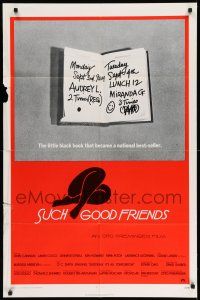 1f820 SUCH GOOD FRIENDS int'l 1sh '72 Otto Preminger, image of little black book, Saul Bass art!