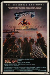 1f824 SUPERMAN II 1sh '81 Christopher Reeve, Terence Stamp, great image of villains!