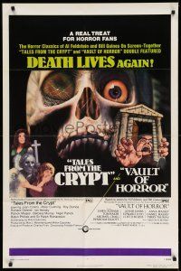 1f837 TALES FROM THE CRYPT/VAULT OF HORROR 1sh '73 horror double bill, creepy artwork!