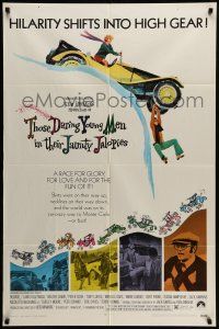 1f857 THOSE DARING YOUNG MEN IN THEIR JAUNTY JALOPIES 1sh '69 Tony Curtis, Bourvil, car racing!