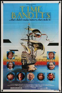 1f870 TIME BANDITS 1sh '81 John Cleese, Sean Connery, art by director Terry Gilliam!