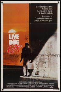 1f871 TO LIVE & DIE IN L.A. 1sh '85 William Friedkin, counterfeit & murder thriller!
