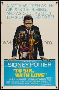 1f872 TO SIR, WITH LOVE 1sh '67 Sidney Poitier, Geeson, directed by James Clavell!