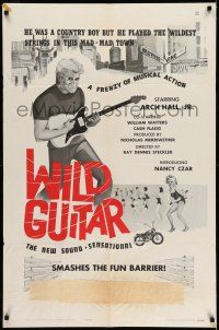 1f967 WILD GUITAR 1sh '62 Arch Hall Jr., William Watters, rock 'n' roll!