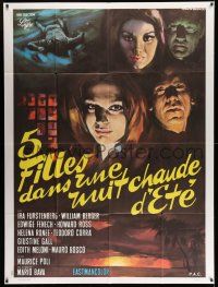 1g426 5 DOLLS FOR AN AUGUST MOON French 1p '70 Mario Bava, cool art by Rodolfo Gasparri!