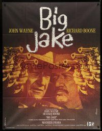 1g468 BIG JAKE French 1p '71 different Ferracci art of John Wayne & Richard Boone with pistols!