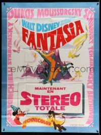 1g568 FANTASIA French 1p R70s Mickey Mouse, Disney cartoon classic, great different image!