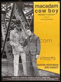 1g722 MIDNIGHT COWBOY French 1p R80s Dustin Hoffman, Jon Voight, John Schlesinger classic!